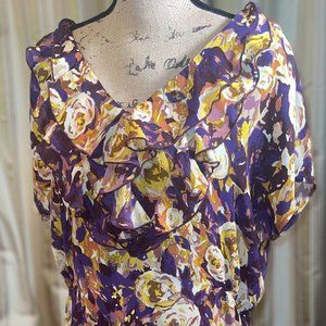 Purple Floral Day Dress